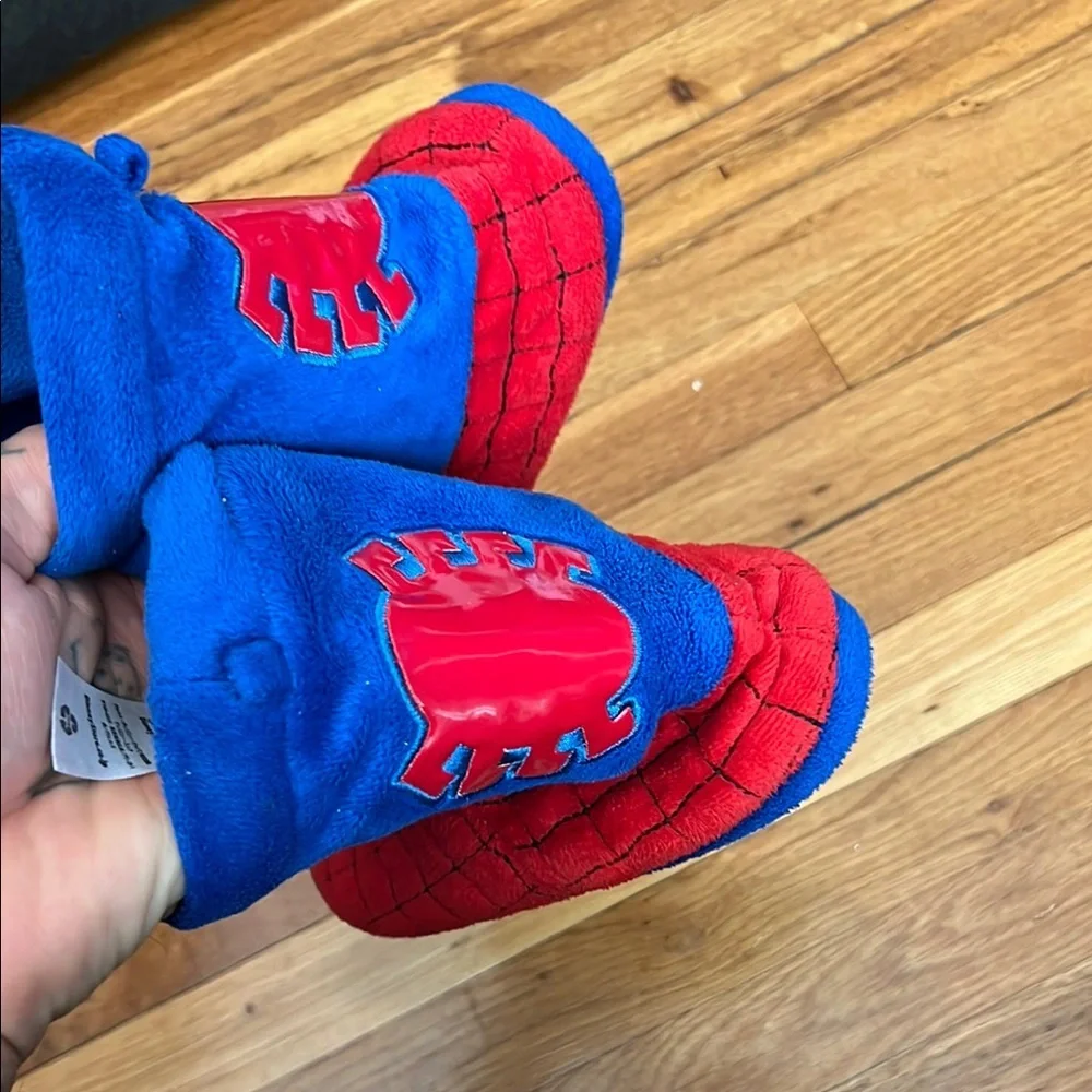 Spiderman 2/3Y Red and Blue Kids Slippers